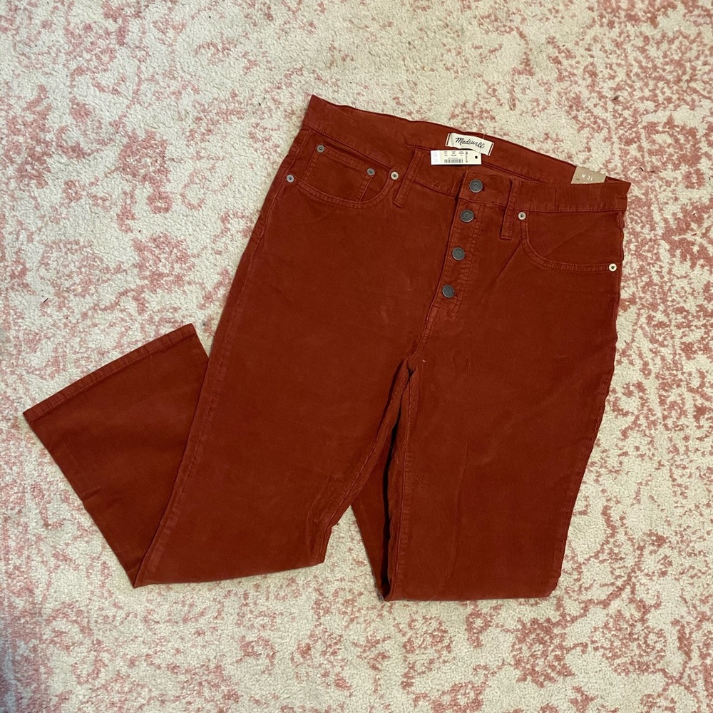 Orange corduroy Madewell pants